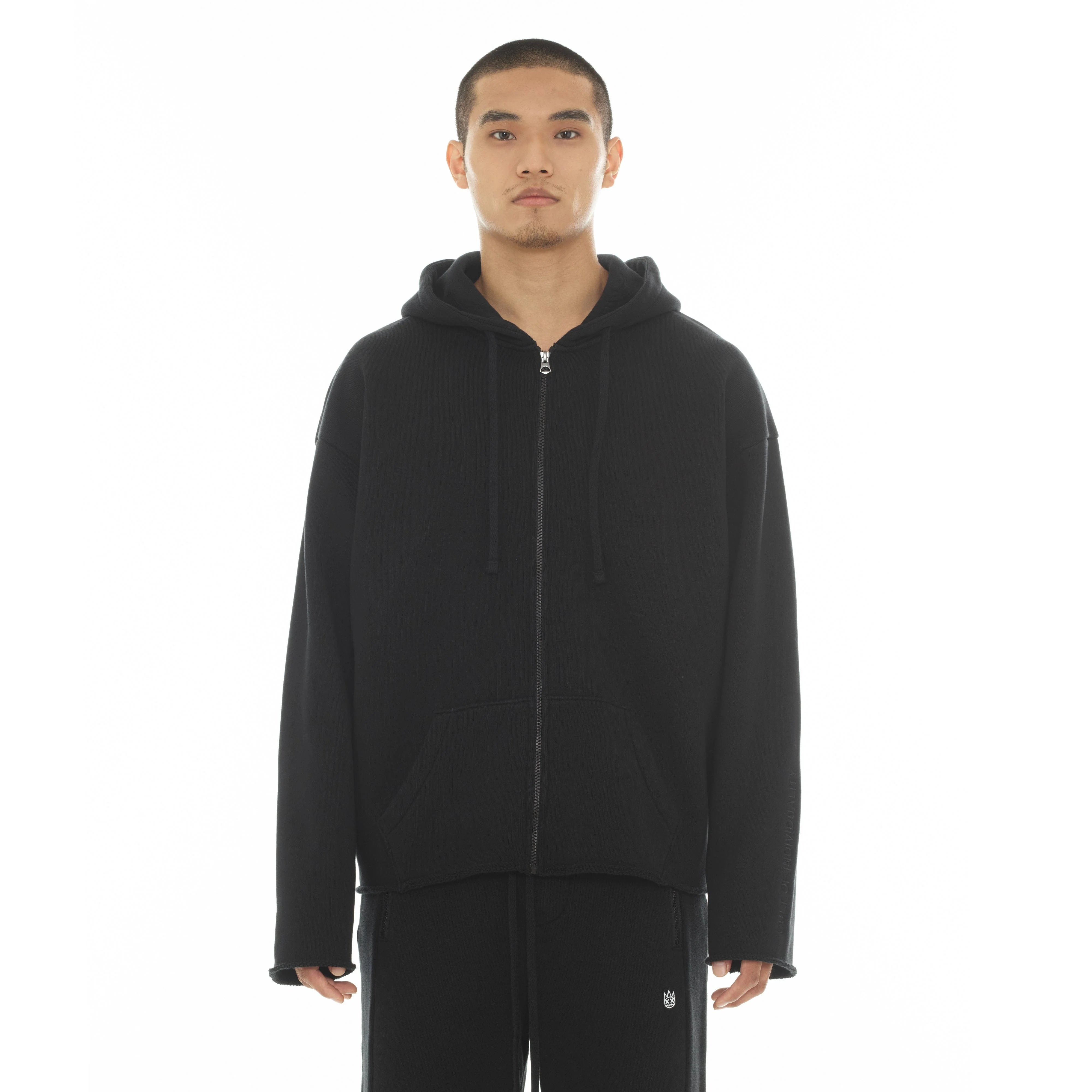 Cult's Zip Hooded Sweatshirt "Core" 620 Grams In Black - Image 2