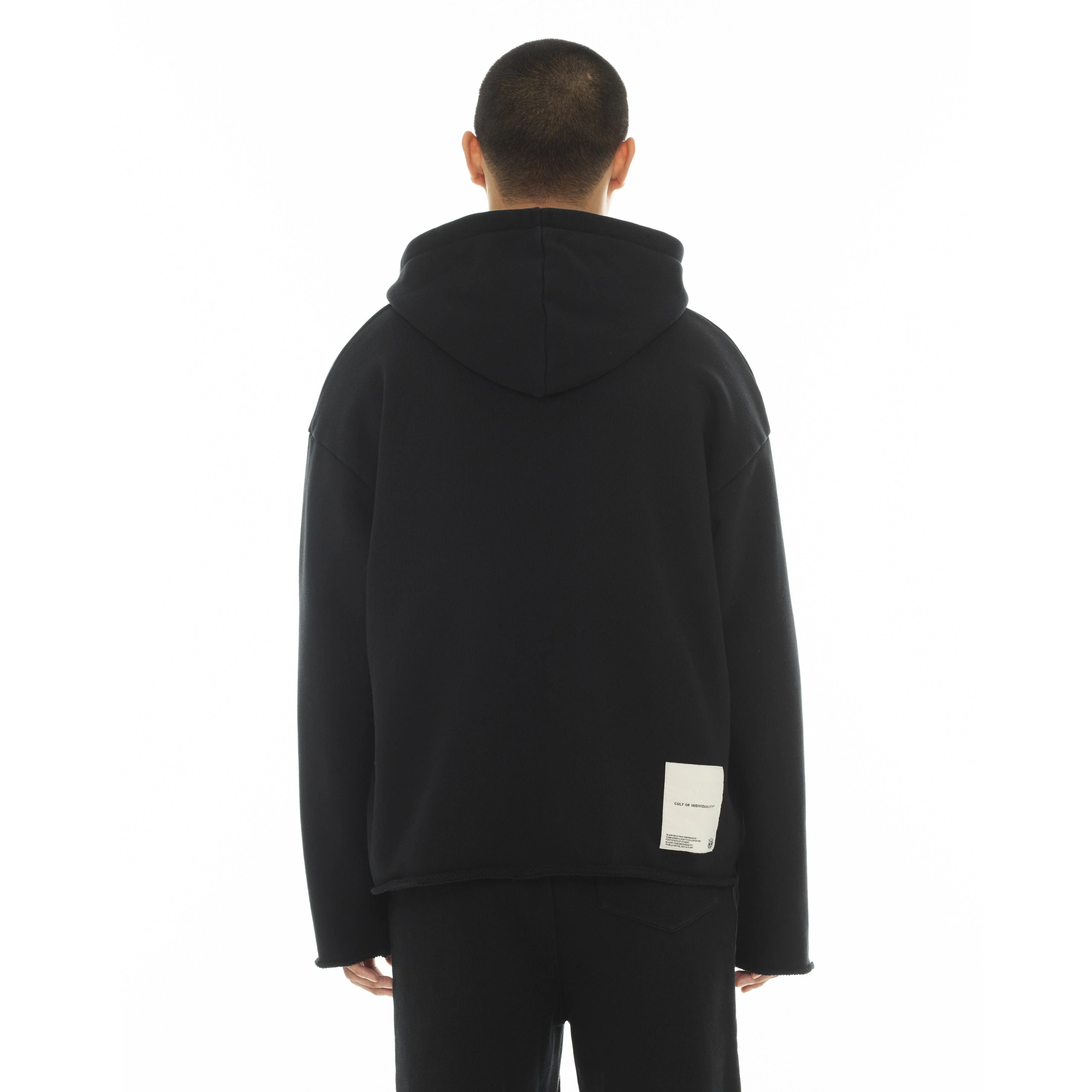 Cult's Zip Hooded Sweatshirt "Core" 620 Grams In Black - Image 3