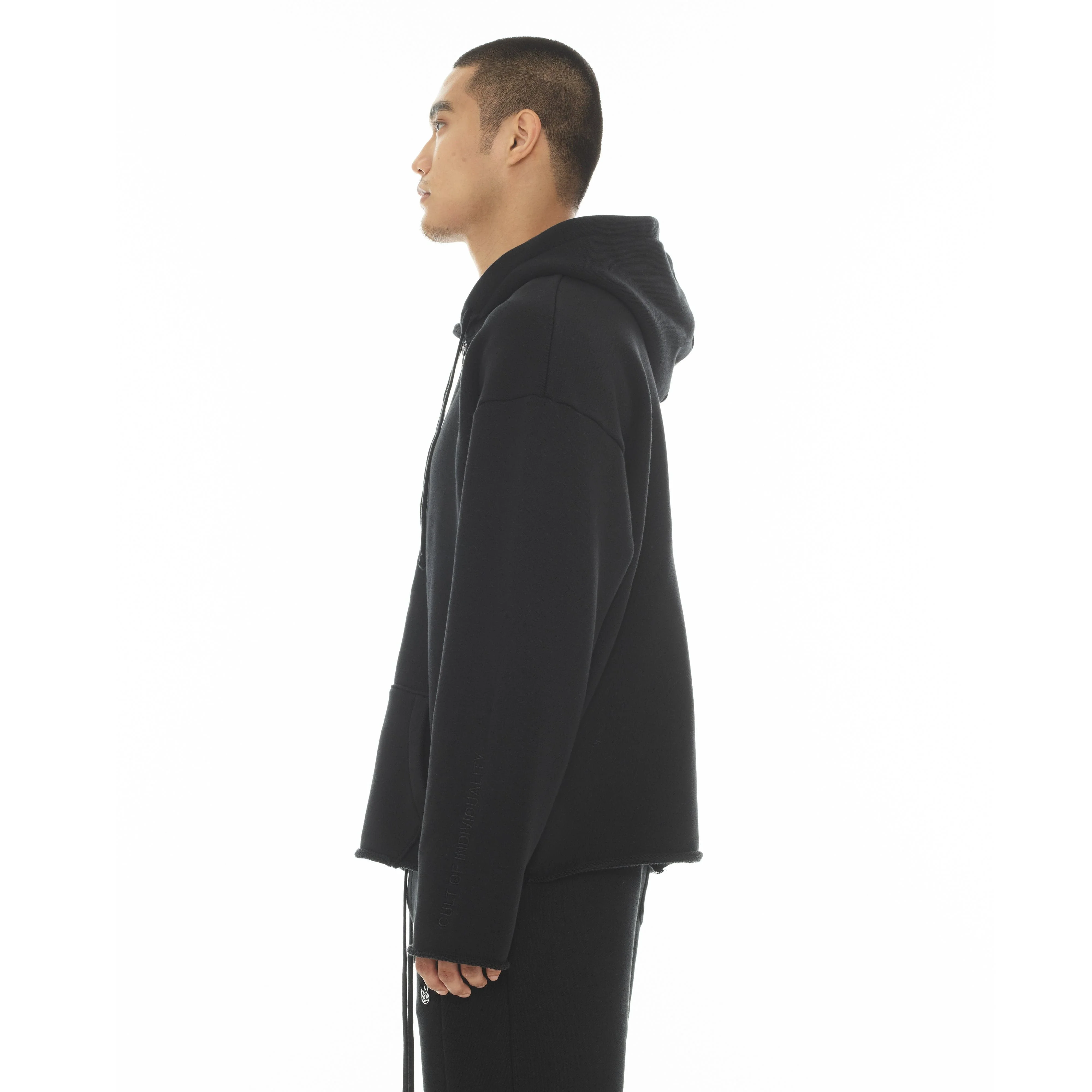 Cult's Zip Hooded Sweatshirt "Core" 620 Grams In Black - Image 4