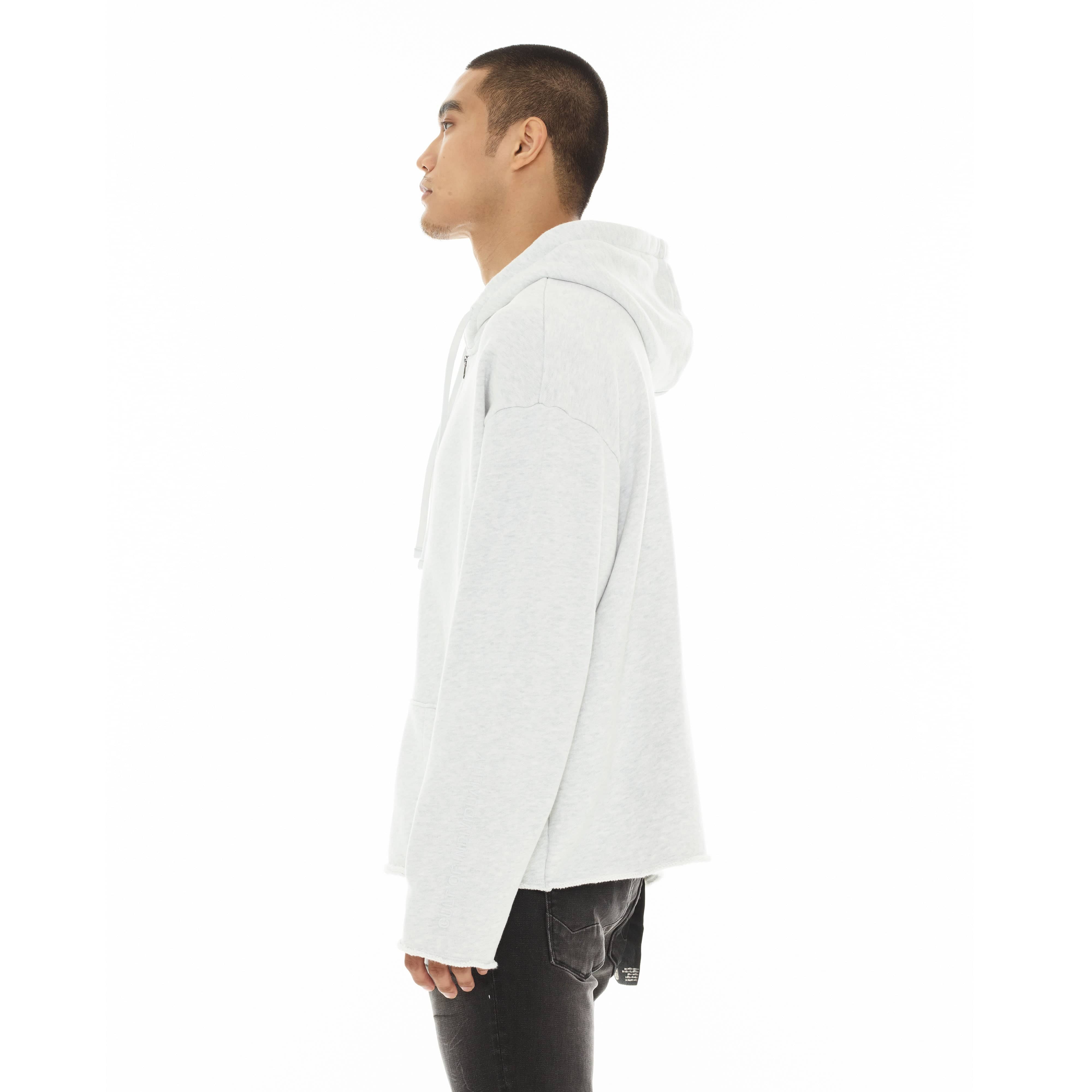 Cult's Zip Hooded Sweatshirt "Core" 620 Grams In Heather Grey - Image 4
