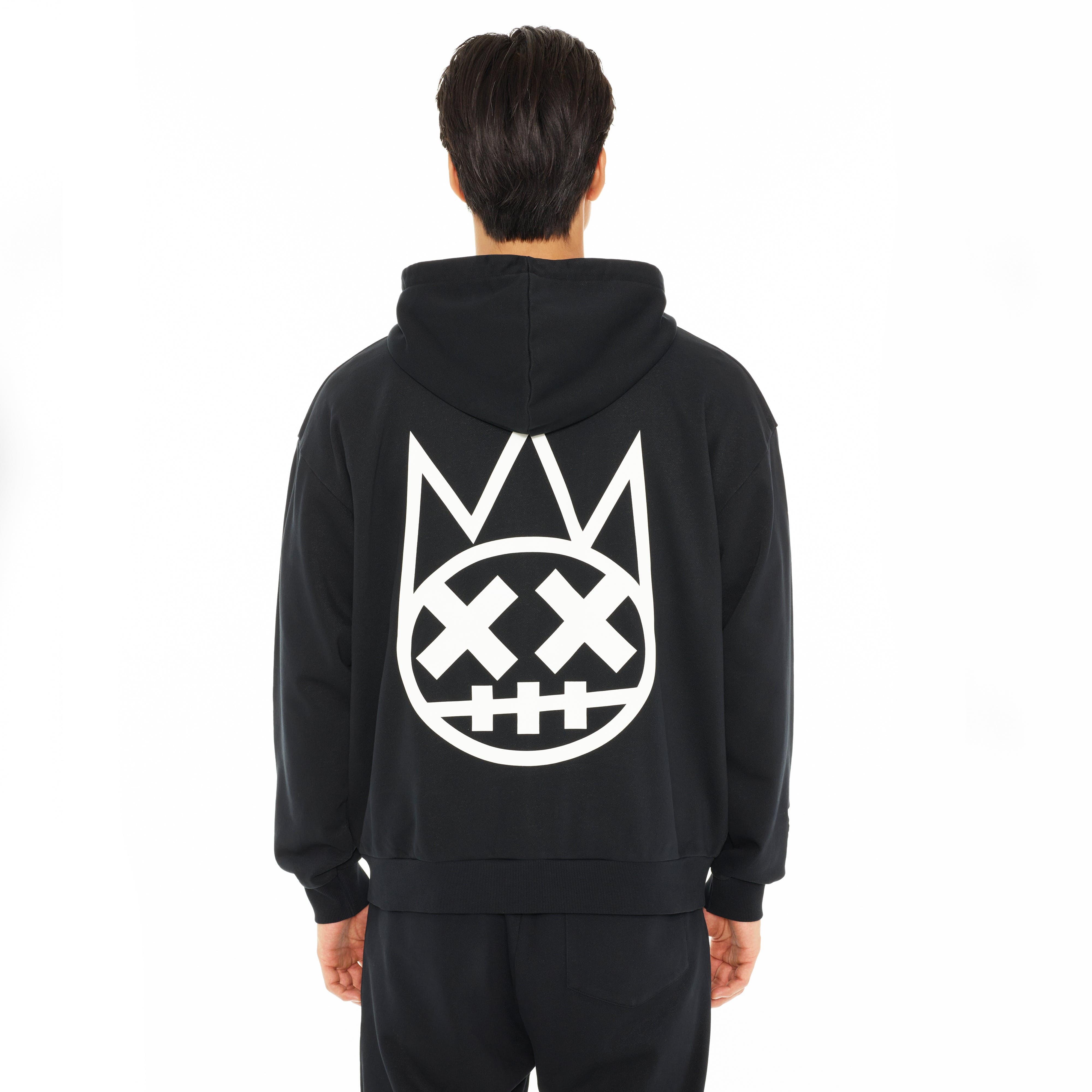 Cult's Zip Hooded Sweatshirt in Black - Image 3