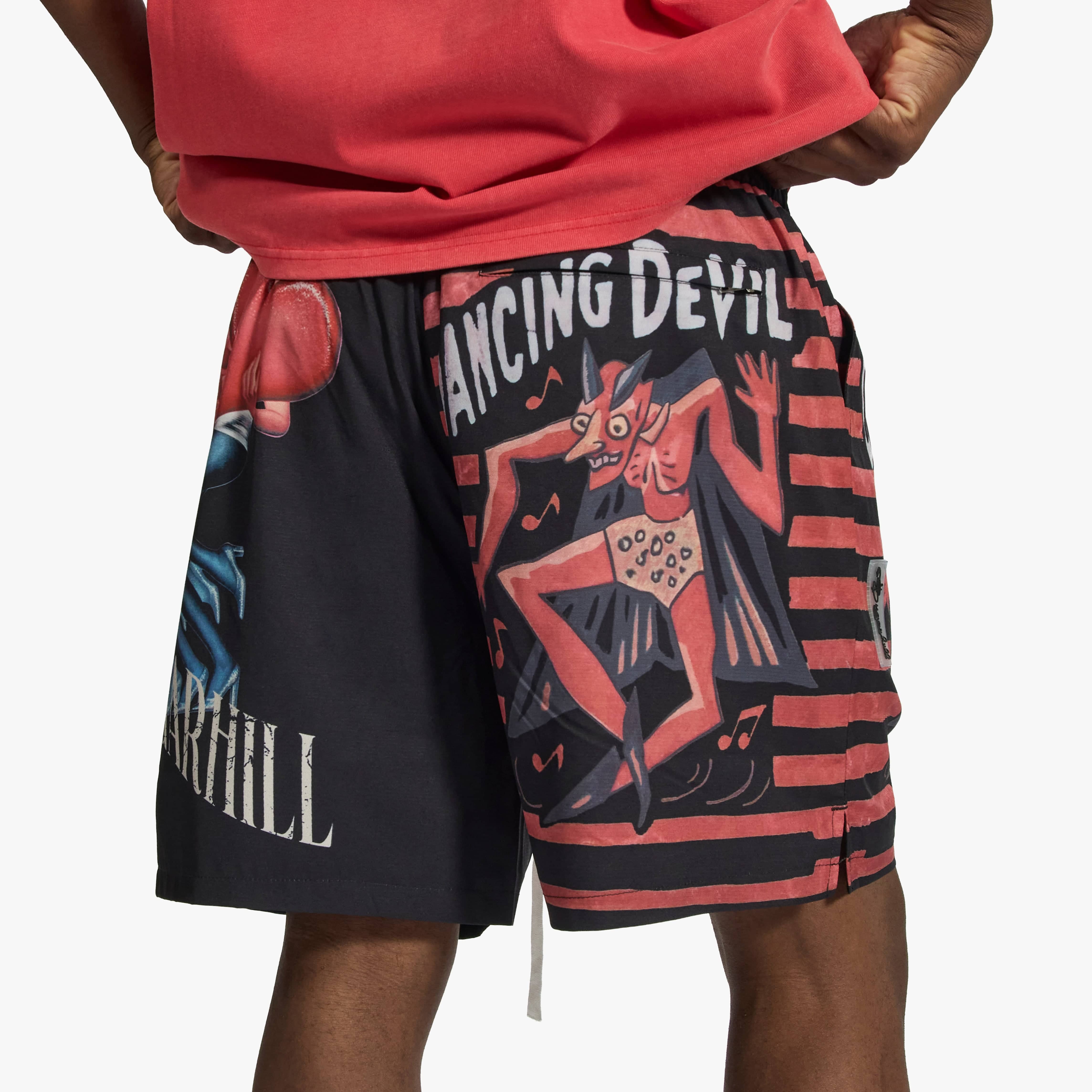 "Dancing" Poly Shorts (black/red) - Image 2