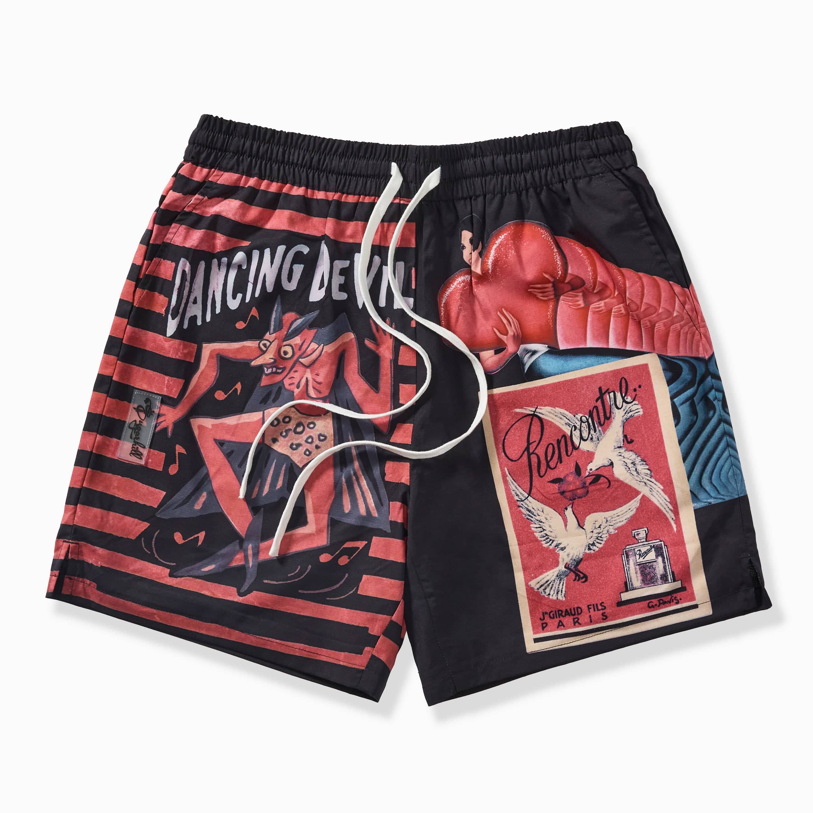 "Dancing" Poly Shorts (black/red) - Image 5