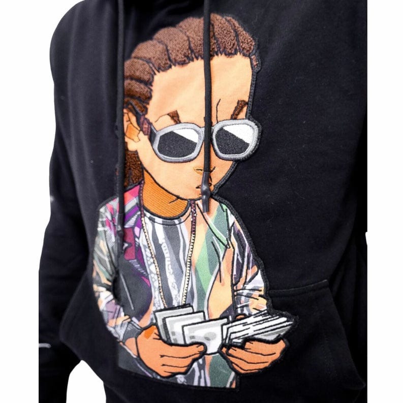 De Kryptic Boondocks Riley Smalls Knit Hoodie (Black) BD-KT-131 - Image 3