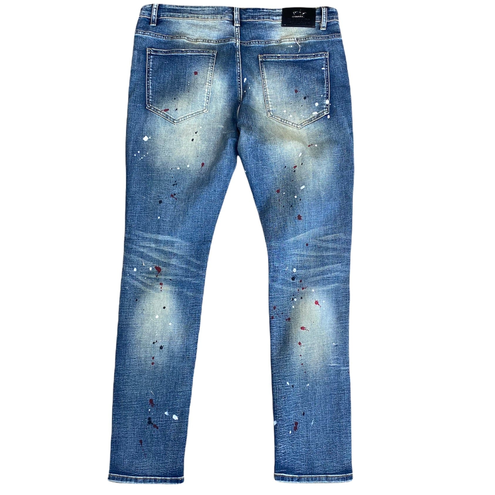 Damati Paint Splatter Milan Denim Jean (Medium Blue) DMT-C-15C - Image 2