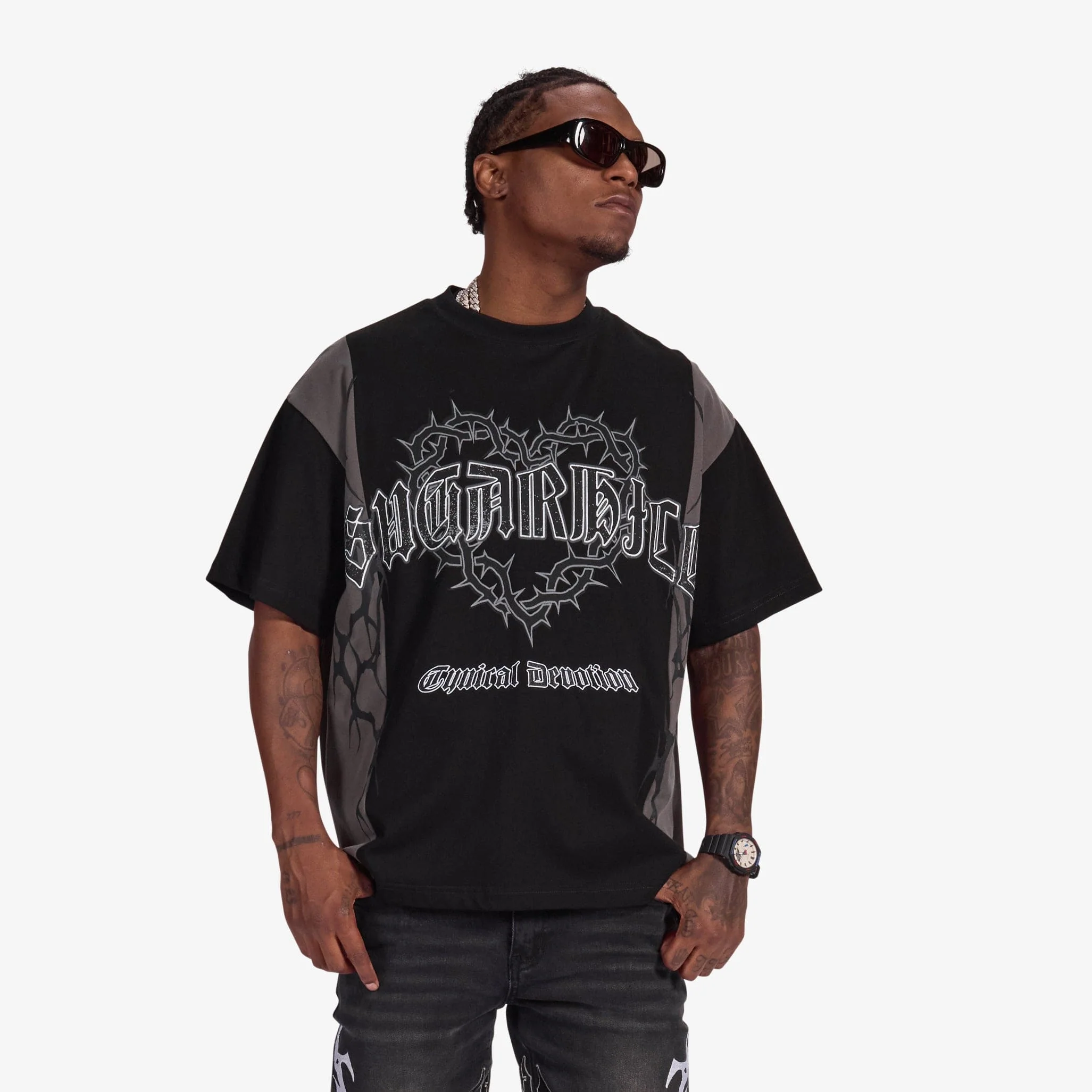 "Devoted" T-Shirt (black/gray) - Image 2