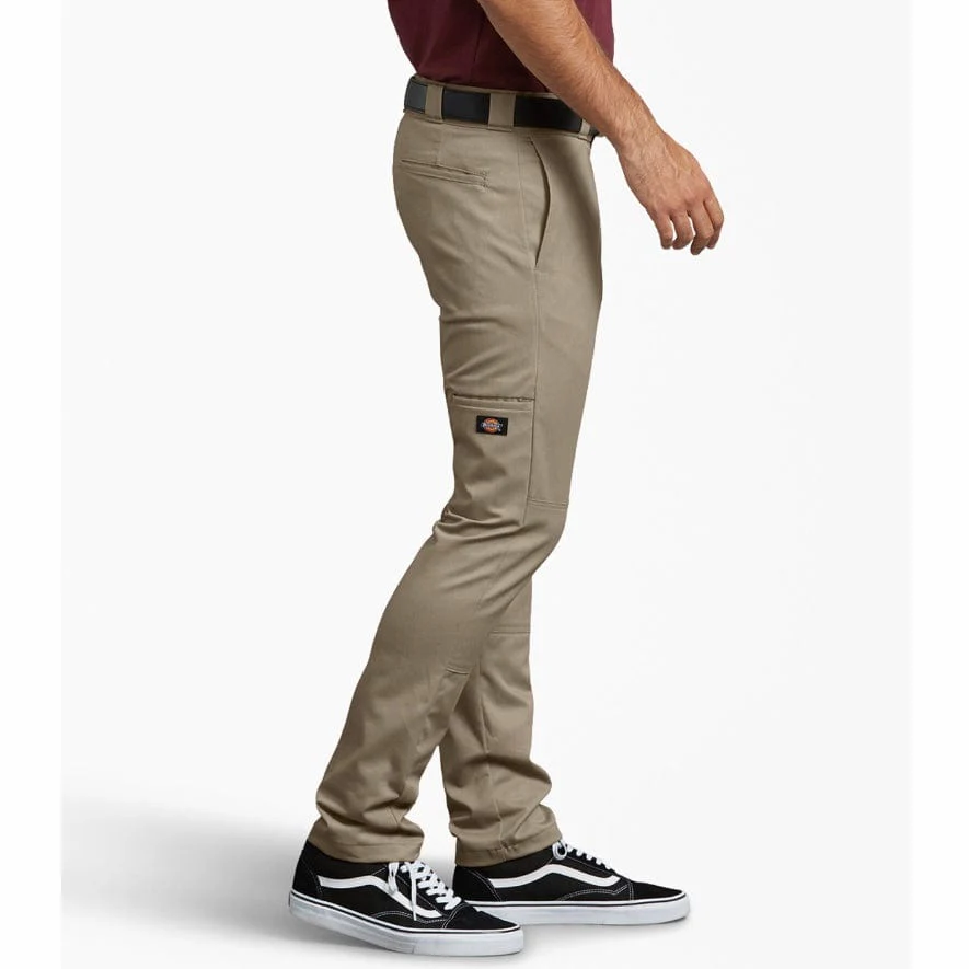 Dickies Flex Skinny Fit Double Knee Work Pants (Desert Khaki) WP811DS - Image 2