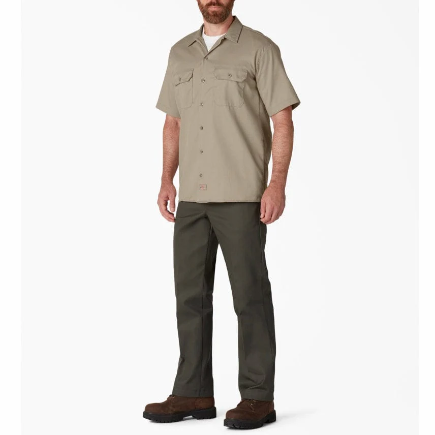 Dickies Short Sleeve Twill Work Shirt (Desert Khaki) 1574DS - Image 4