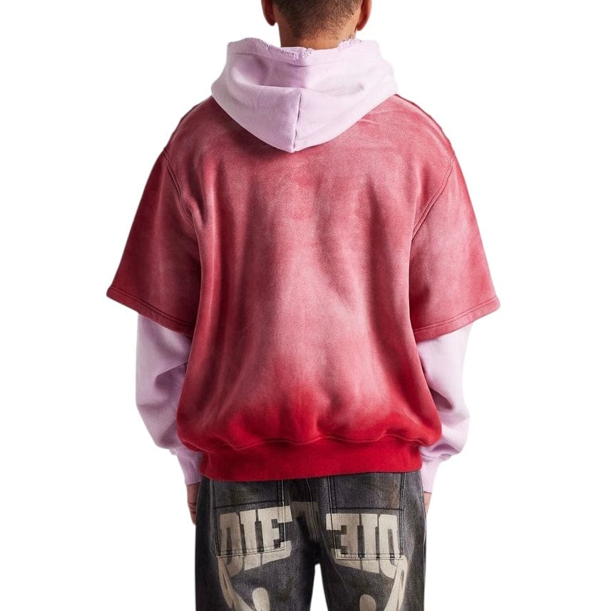 Diet Starts Monday Double Layer Hoodie (Washed Red/Pink) - Image 3