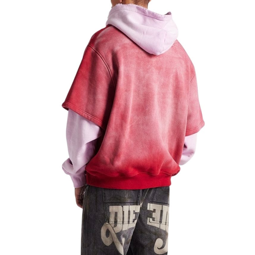 Diet Starts Monday Double Layer Hoodie (Washed Red/Pink) - Image 4