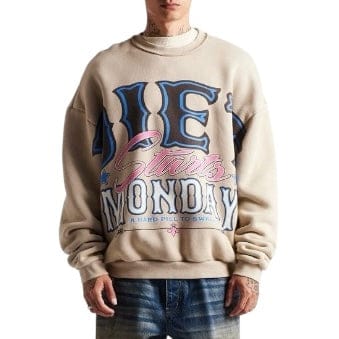 Diet Starts Monday Jumbo Crewneck Sweatshirt (Taupe) - Image 5