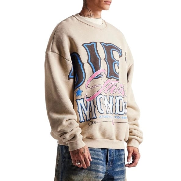 Diet Starts Monday Jumbo Crewneck Sweatshirt (Taupe) - Image 6
