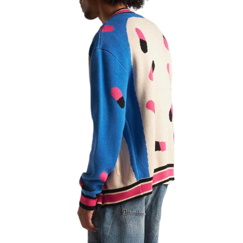 Diet Starts Monday Knitted Pill Cardigan (Blue/Cream) DSM-SPR24-019 - Image 5