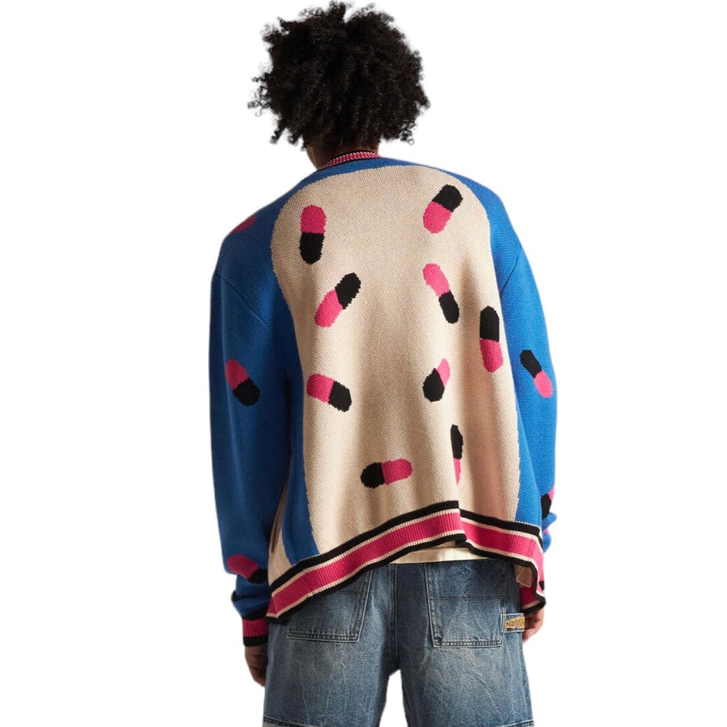 Diet Starts Monday Knitted Pill Cardigan (Blue/Cream) DSM-SPR24-019 - Image 6