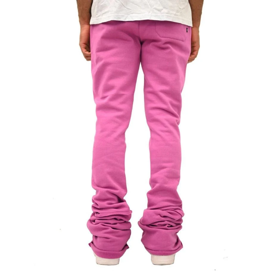 Doctrine Denim Dagger Super Stacked Flared Joggers (Purple) DB0024 - Image 4