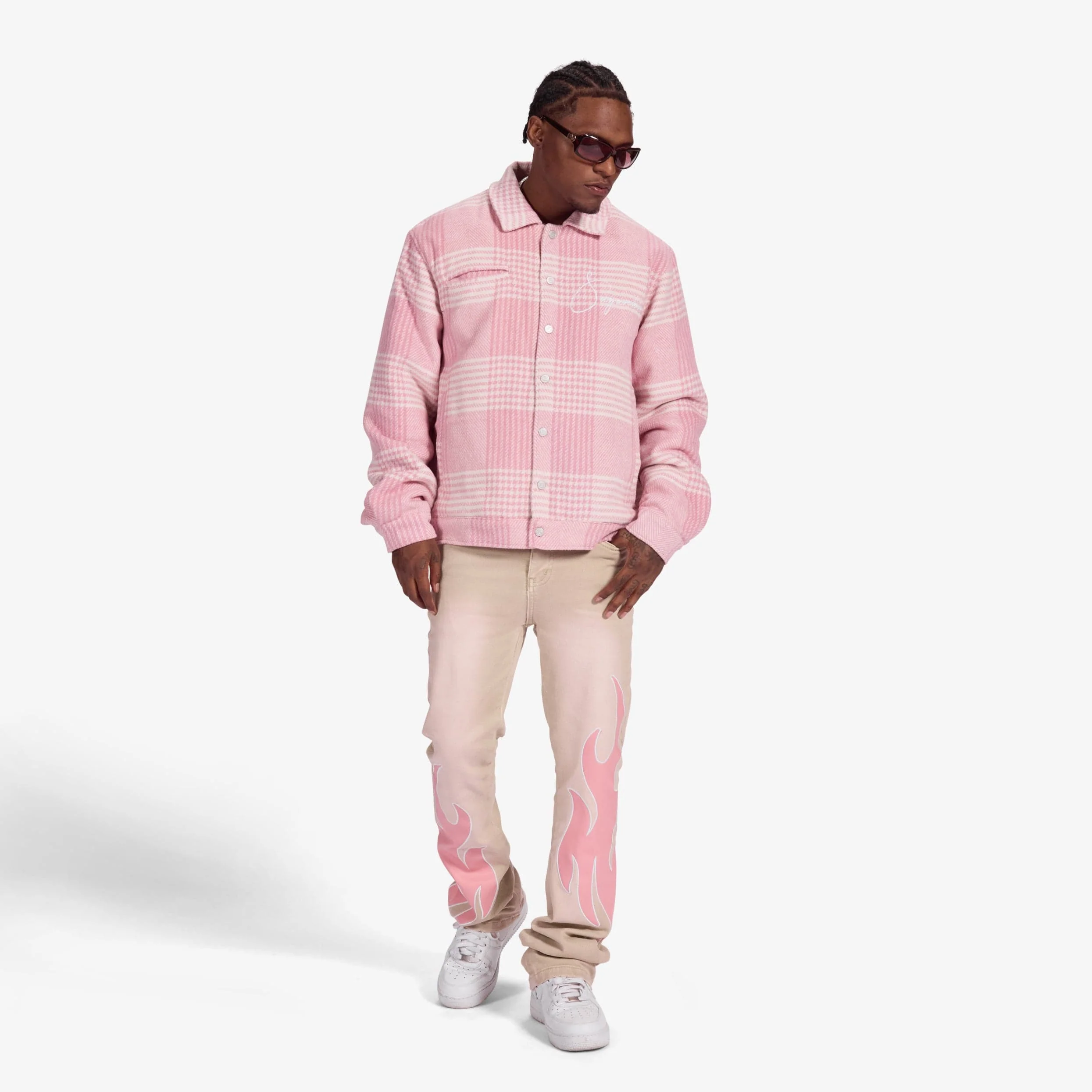 "Eastwood" Jacket (pink plaid) - Image 16