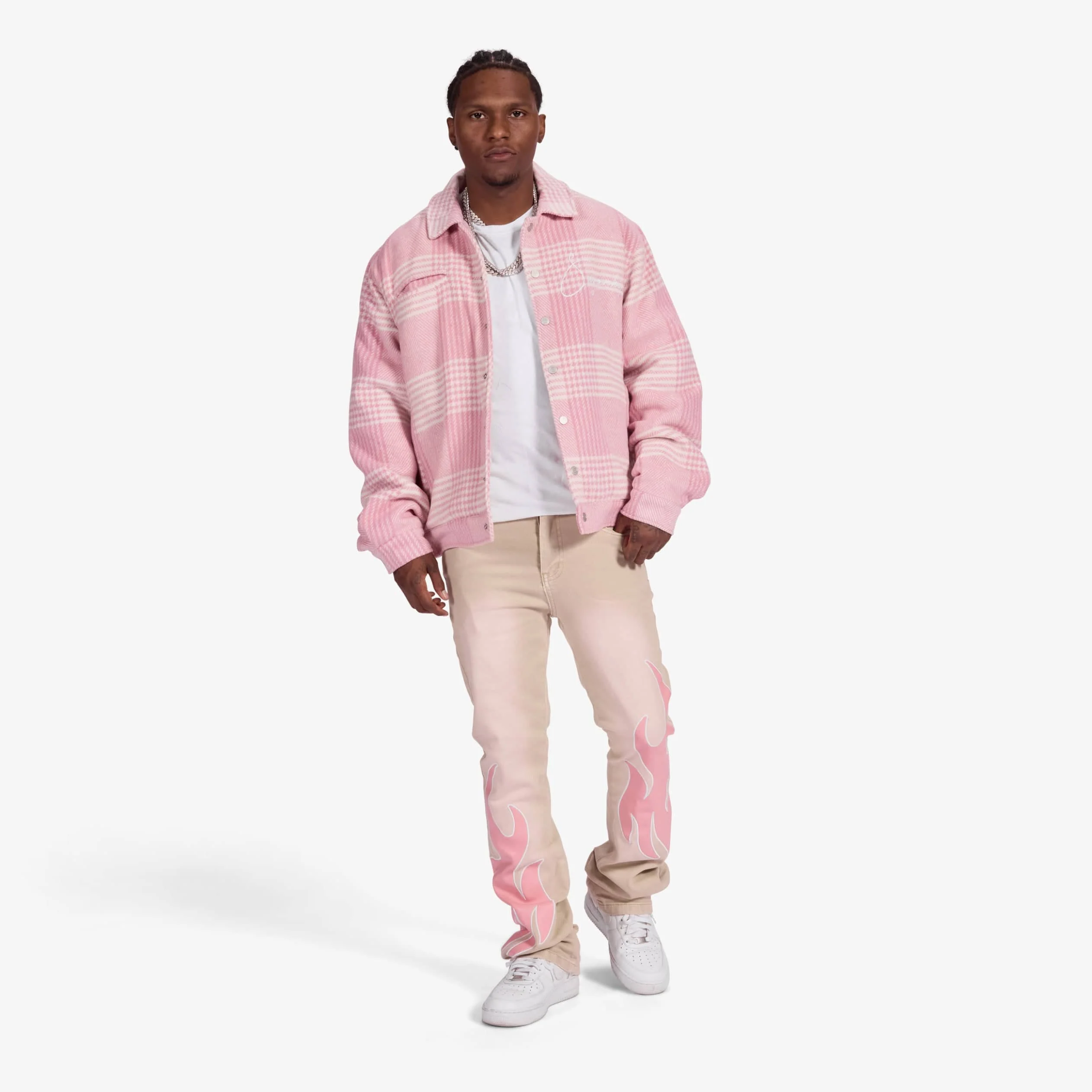 "Eastwood" Jacket (pink plaid) - Image 6