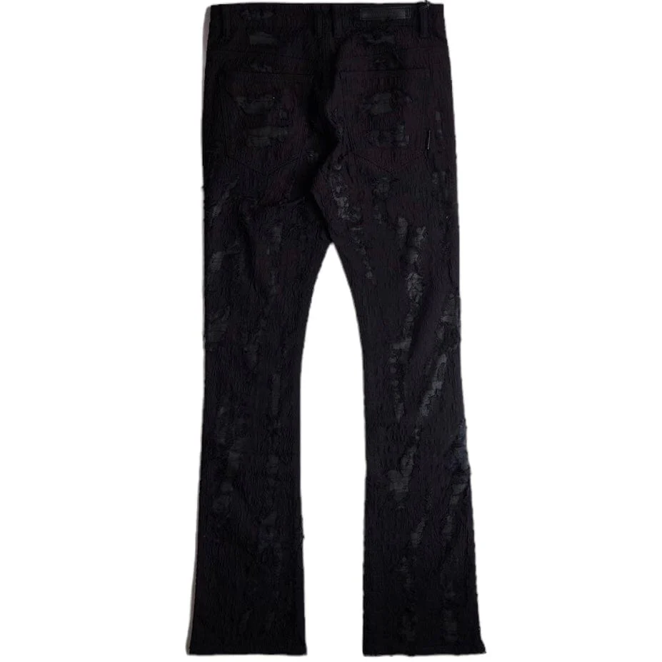 Embeliish Kyoto Boro Flare Jeans (Midnight Black) EMBSUM24-035 - Image 2