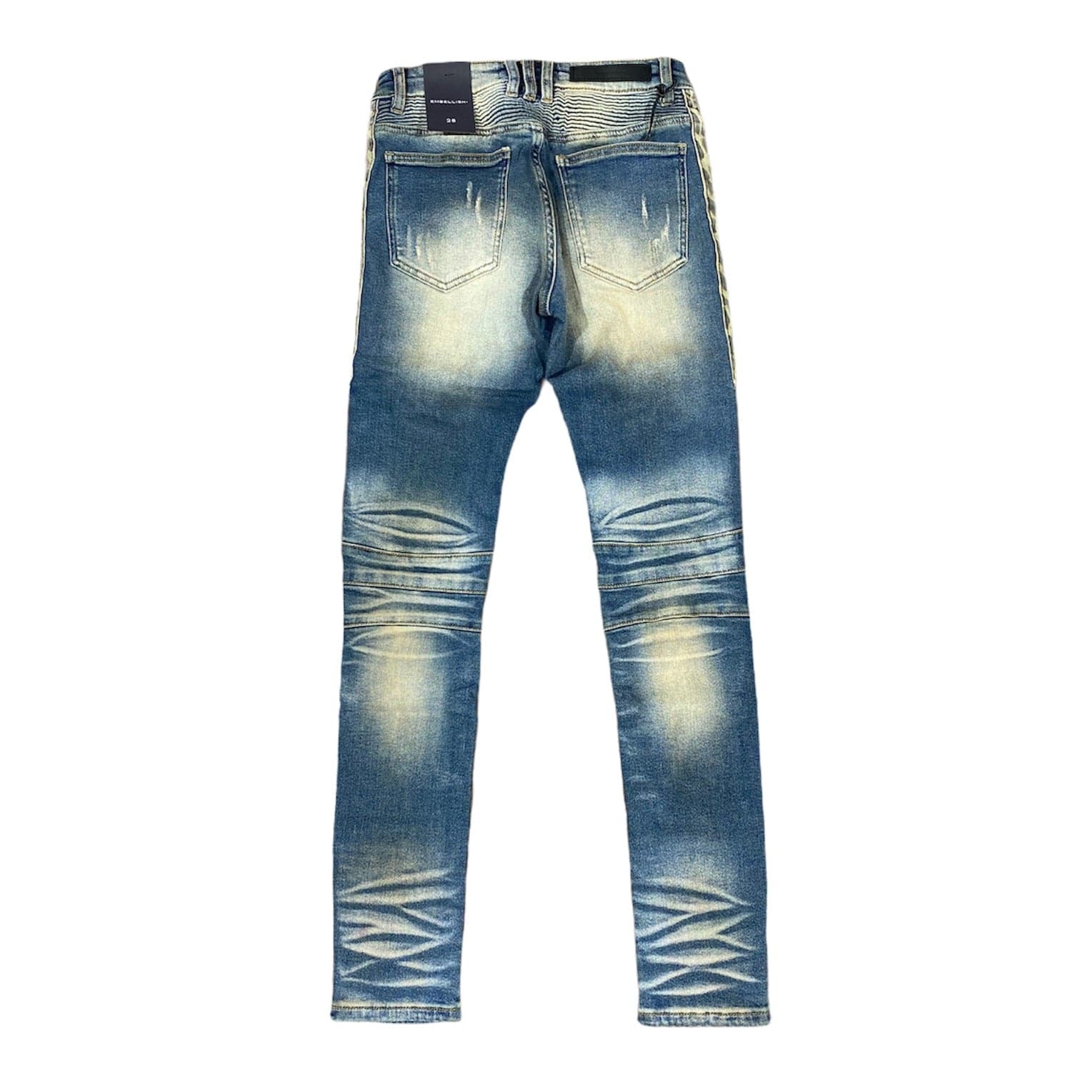 Embellish Bower Biker Jeans (Indigo Cheetah) EMBFALL120-110 - Image 2