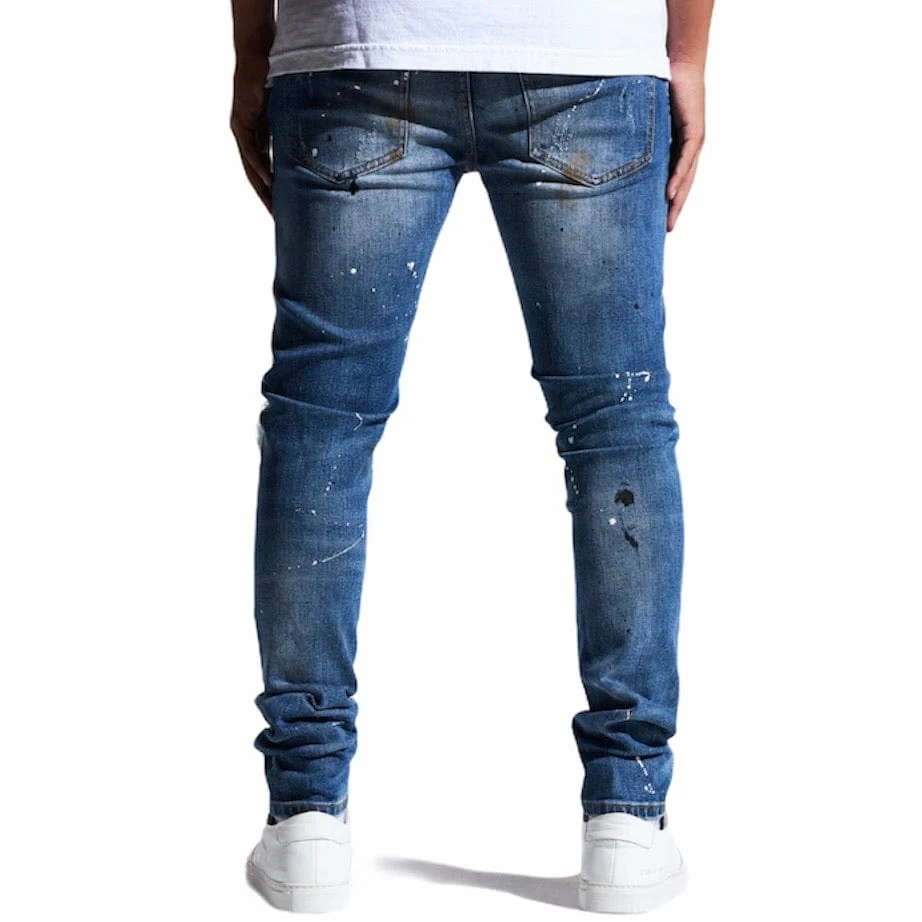 Embellish Crawley Rip & Repair Denim (Indigo Patchwork) EMBSP121-114 - Image 3