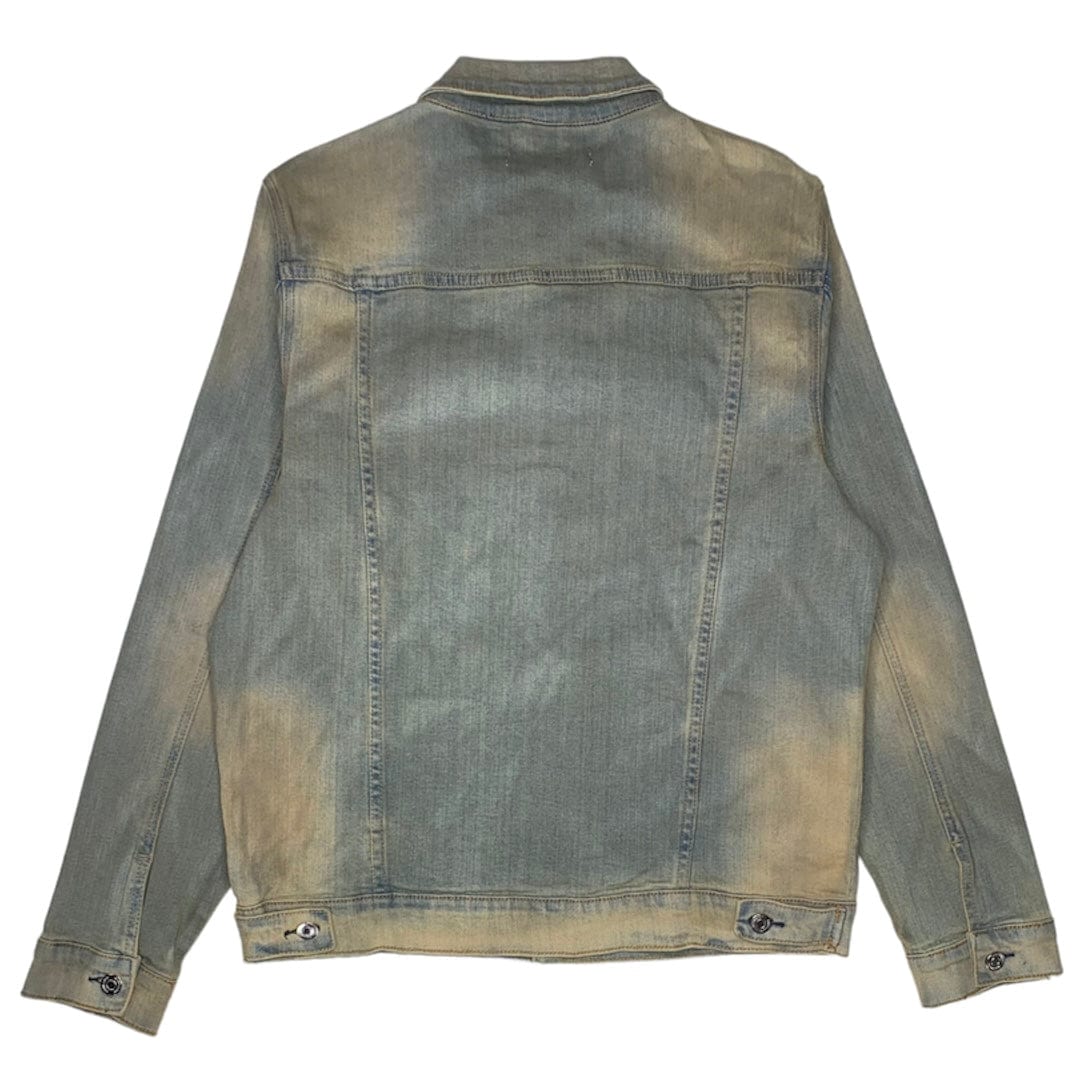 Embellish Denim Jacket (Blue/Beige) - EMBHOL18-X2 - Image 2