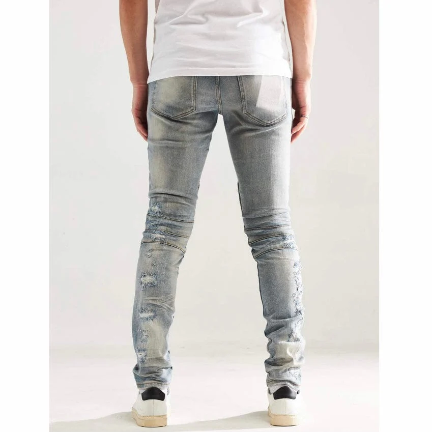 Embellish Lero Biker Denim Jean (Blue) EMBF121-115 - Image 6