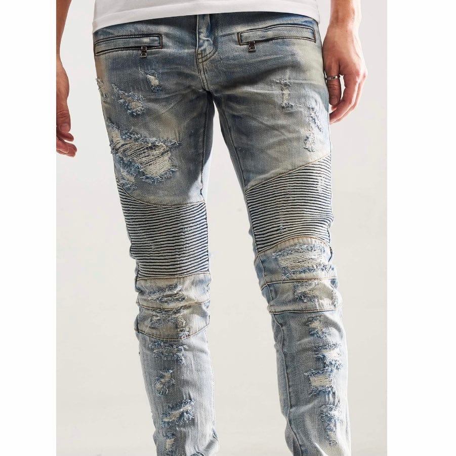 Embellish Lero Biker Denim Jean (Blue) EMBF121-115 - Image 7