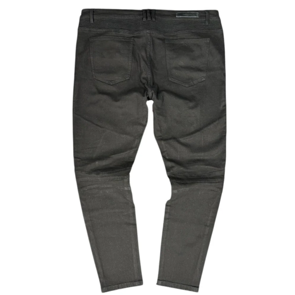 Embellish Moto Denim Jean (Black) EMBSPNCR-BKR - Image 2