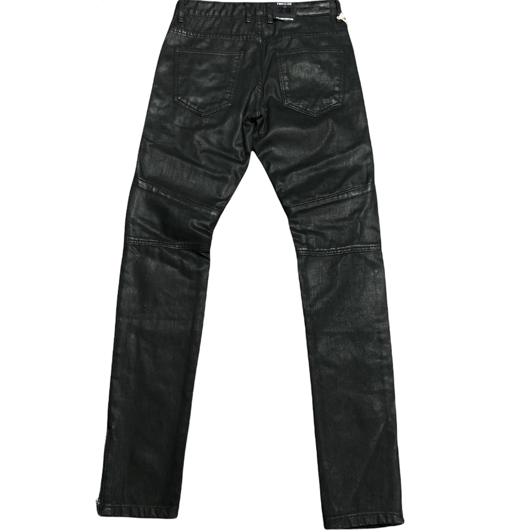 Embellish No Distress Biker Jean (Black) - EMBF25 - Image 2