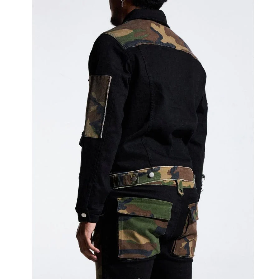 Embellish Operator Denim Jacket (Green) - Image 4