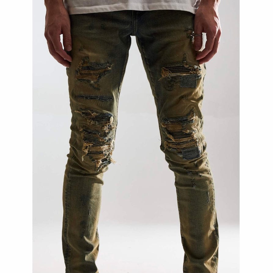 Embellish Trevino Rip & Repair Denim Jean (Sand Wash) EMBF221-118 - Image 2