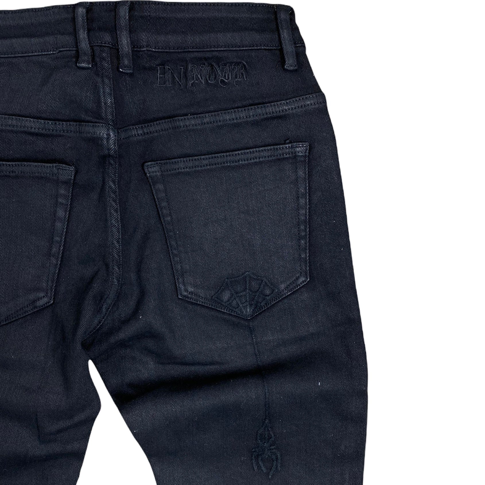 En Noir Lennon Denim Jean (Jet Black) ENSUM121-107 - Image 3