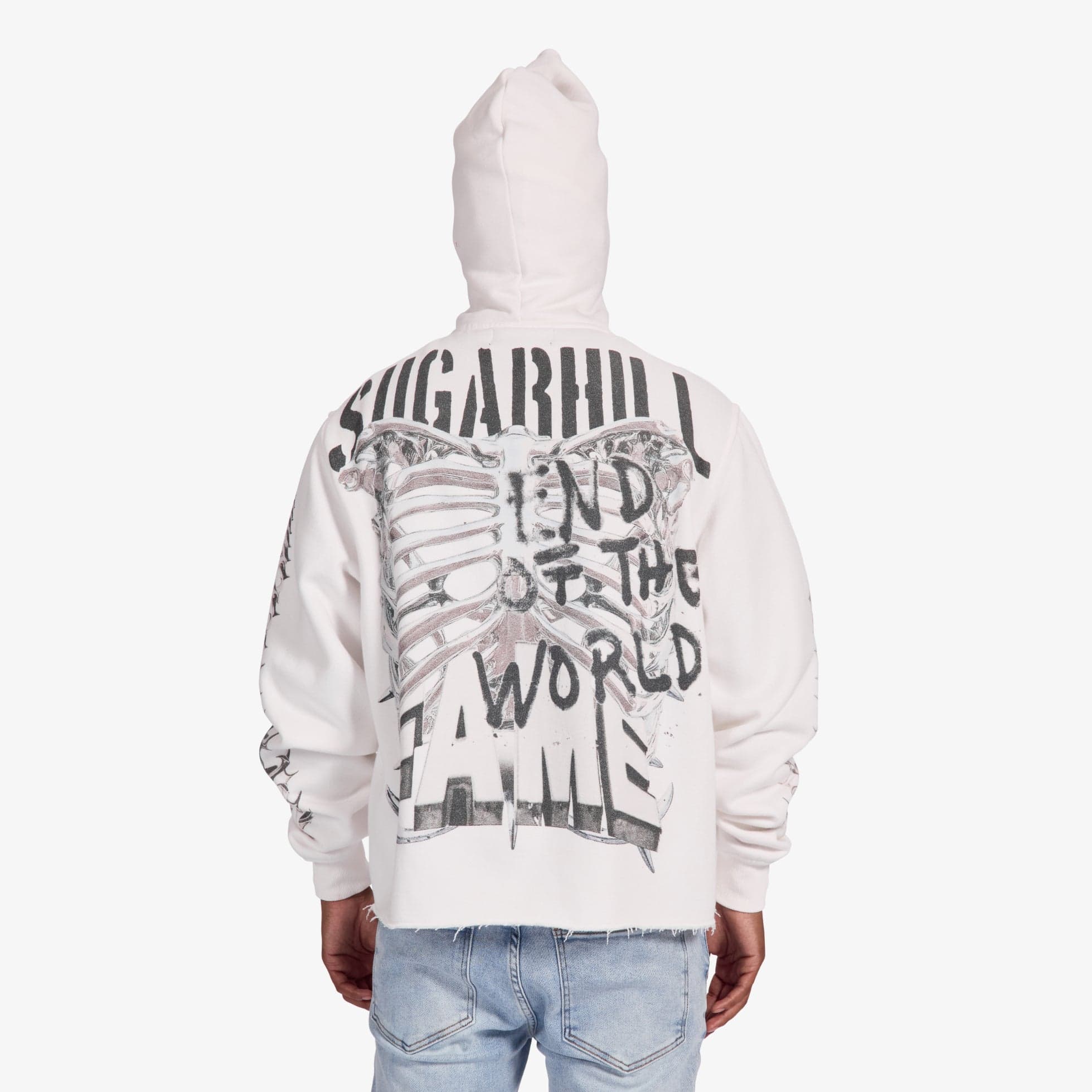"End Of The World" Hoodie (white) - Image 2
