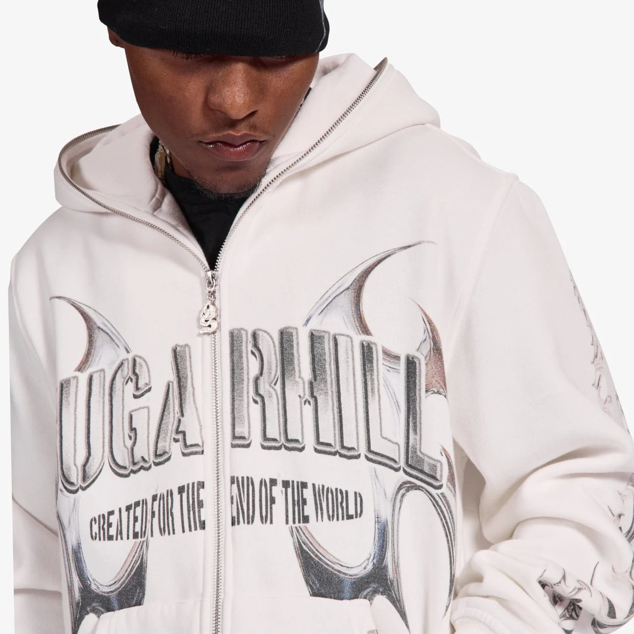 "End Of The World" Hoodie (white) - Image 5