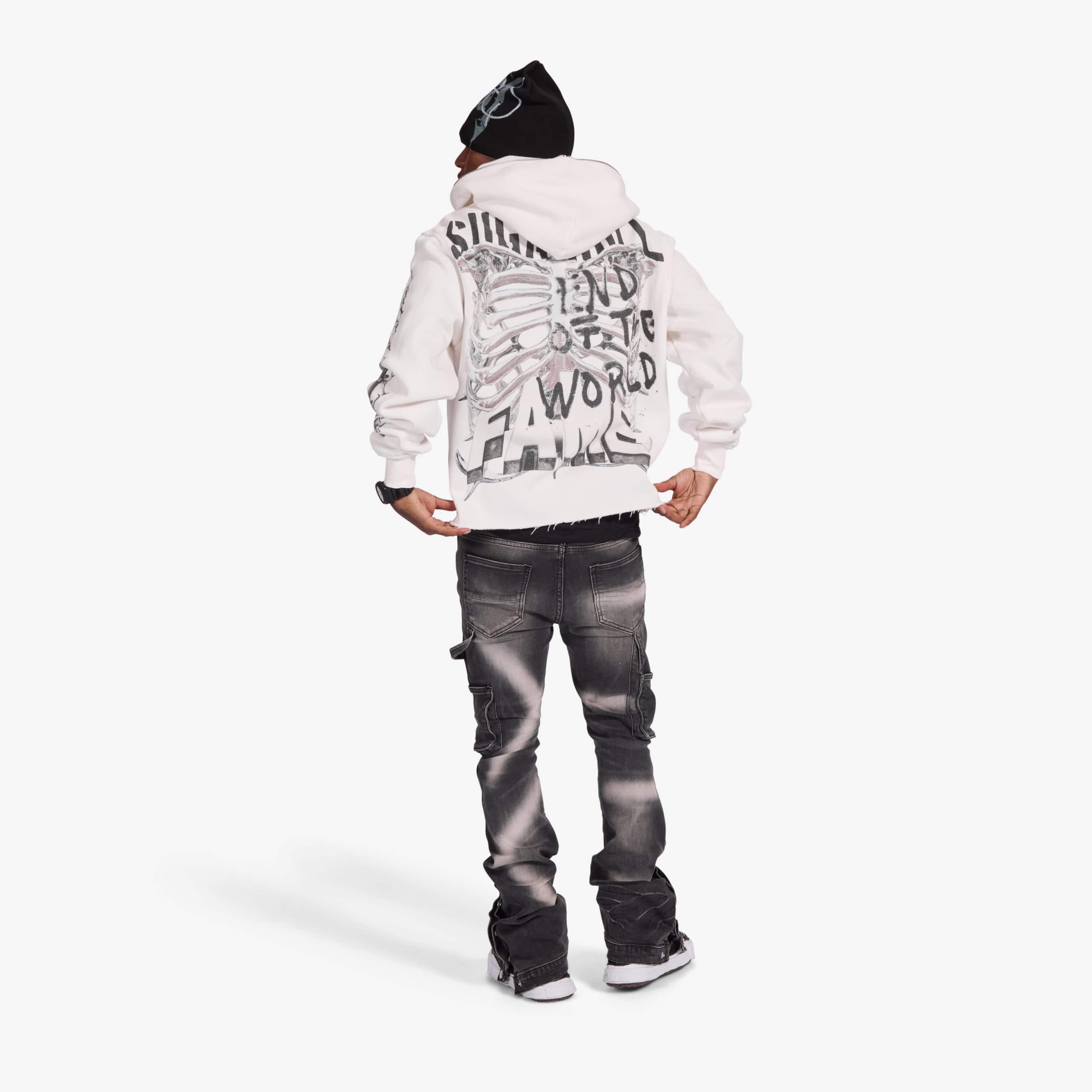 "End Of The World" Hoodie (white) - Image 6