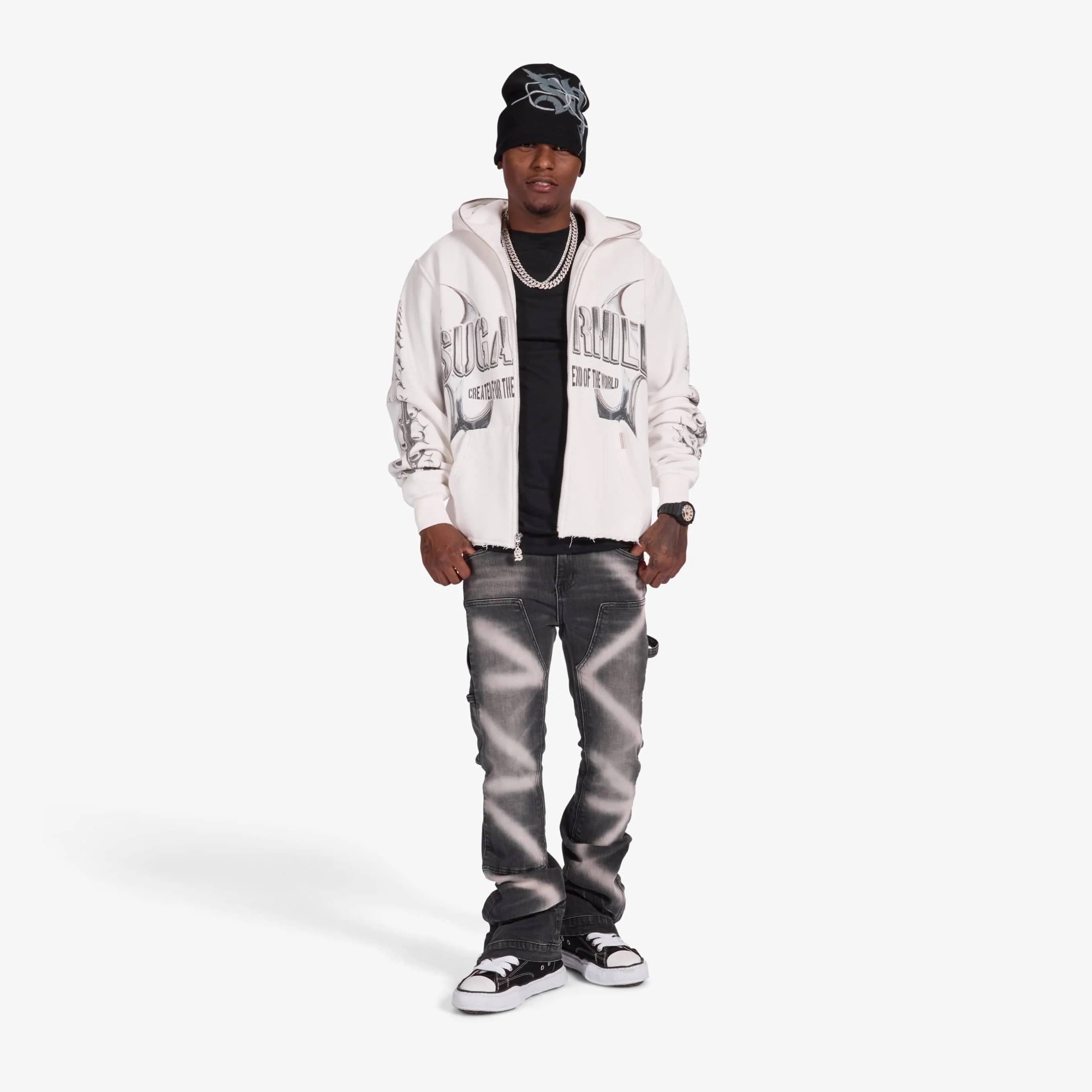 "End Of The World" Hoodie (white) - Image 7