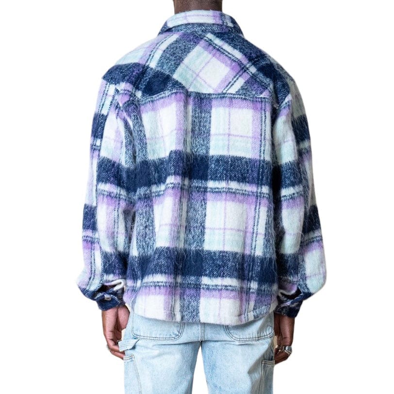 Eptm Side Slit Flannel (Purple/White) EP10859 - Image 4