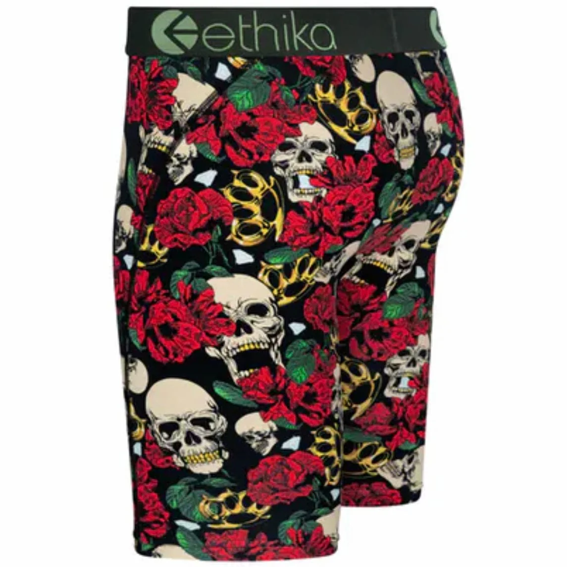 Ethika Brass Roses Underwear (Black/Red) - Image 2