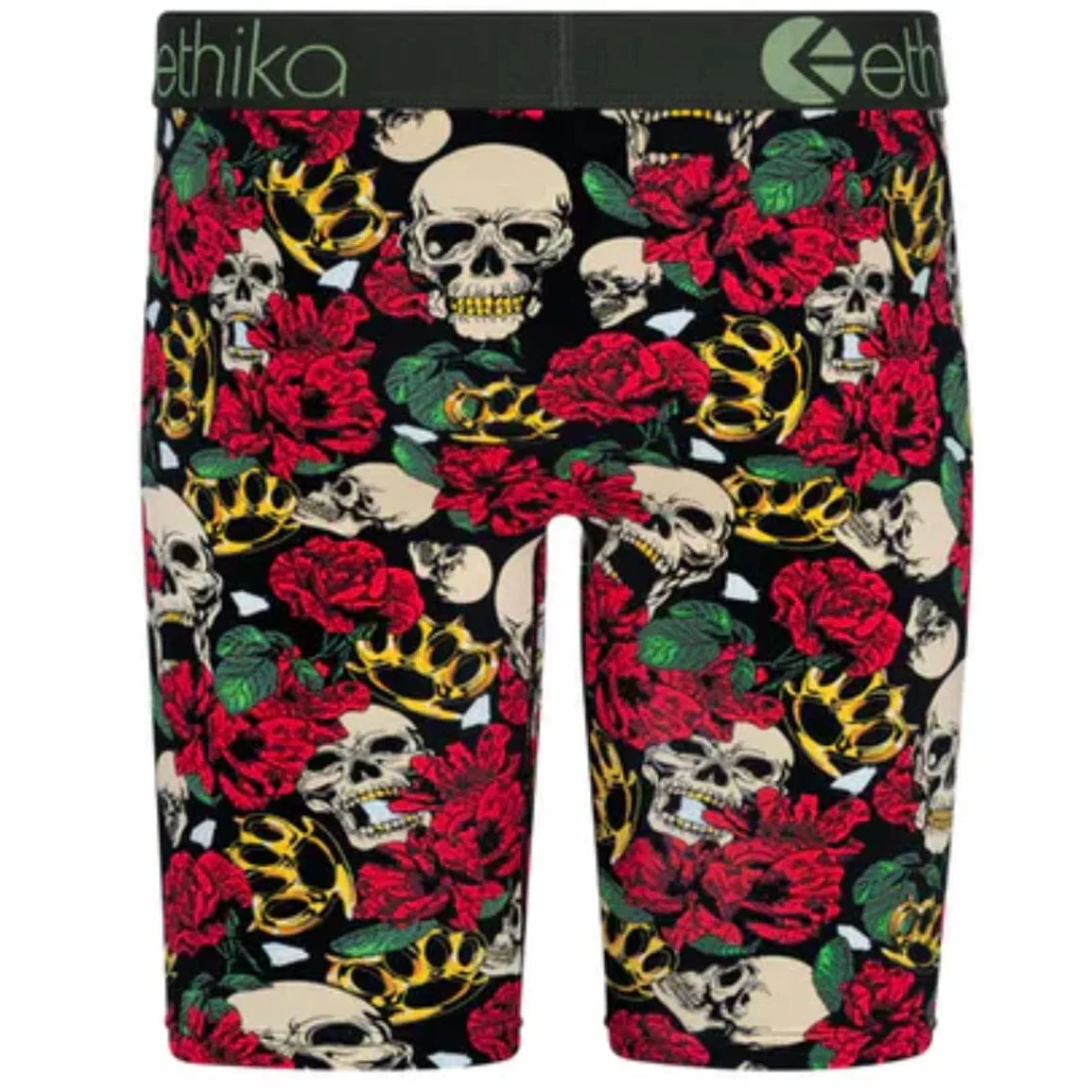 Ethika Brass Roses Underwear (Black/Red) - Image 3