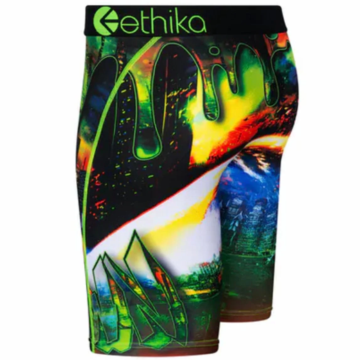 Ethika Chitown Drip Underwear (Black/Green) - Image 2