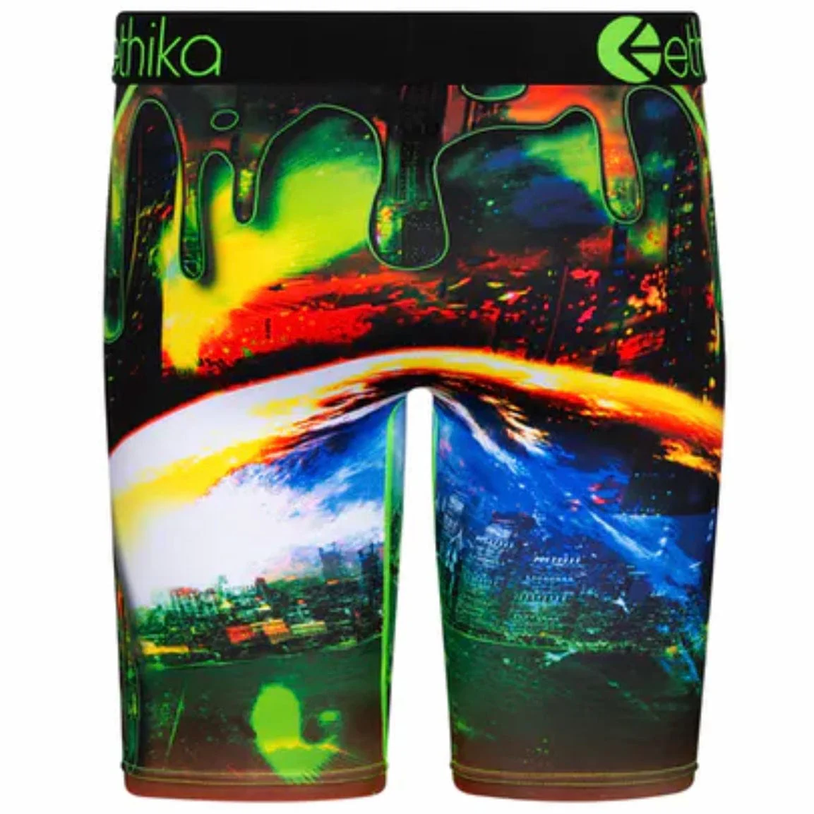 Ethika Chitown Drip Underwear (Black/Green) - Image 3
