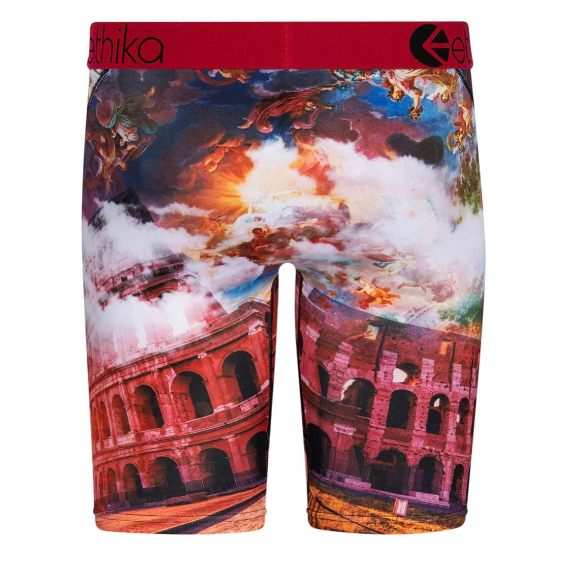 Ethika Rome Travel Underwear (Grey/Red) MLUS1878 - Image 3