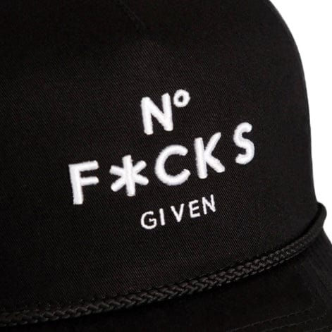 Field Grade No F*cks Given Twill Meshback Trucker Hat (Black) 1004994 - Image 2