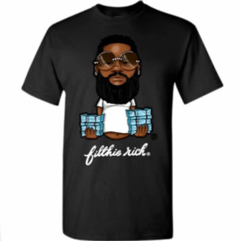 Filthie Rich Beard Guy T Shirt (Black) - Image 2