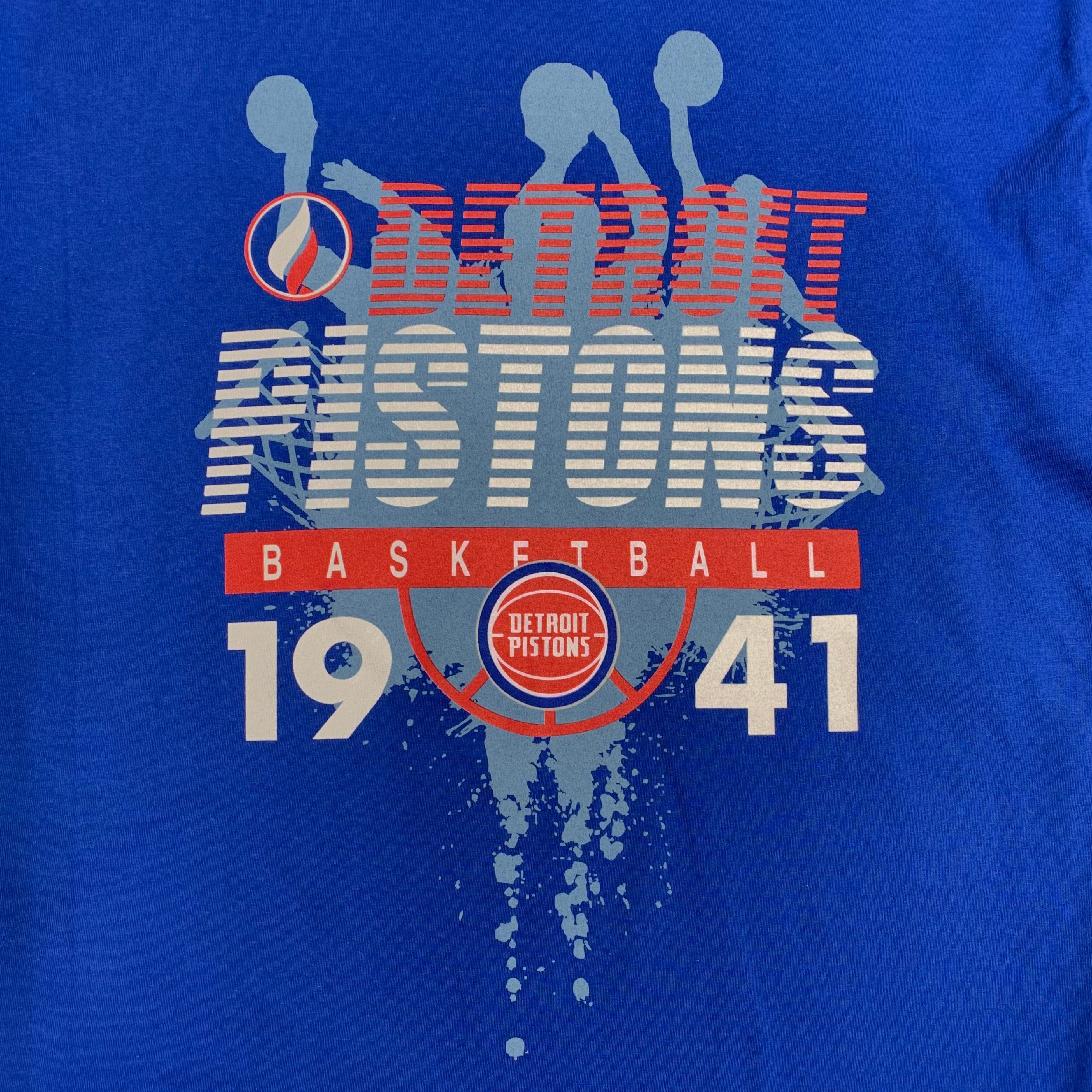 Fisll Est. 1941 Detroit Piston's T-Shirt (Blue) - NBA1233BLU - Image 2