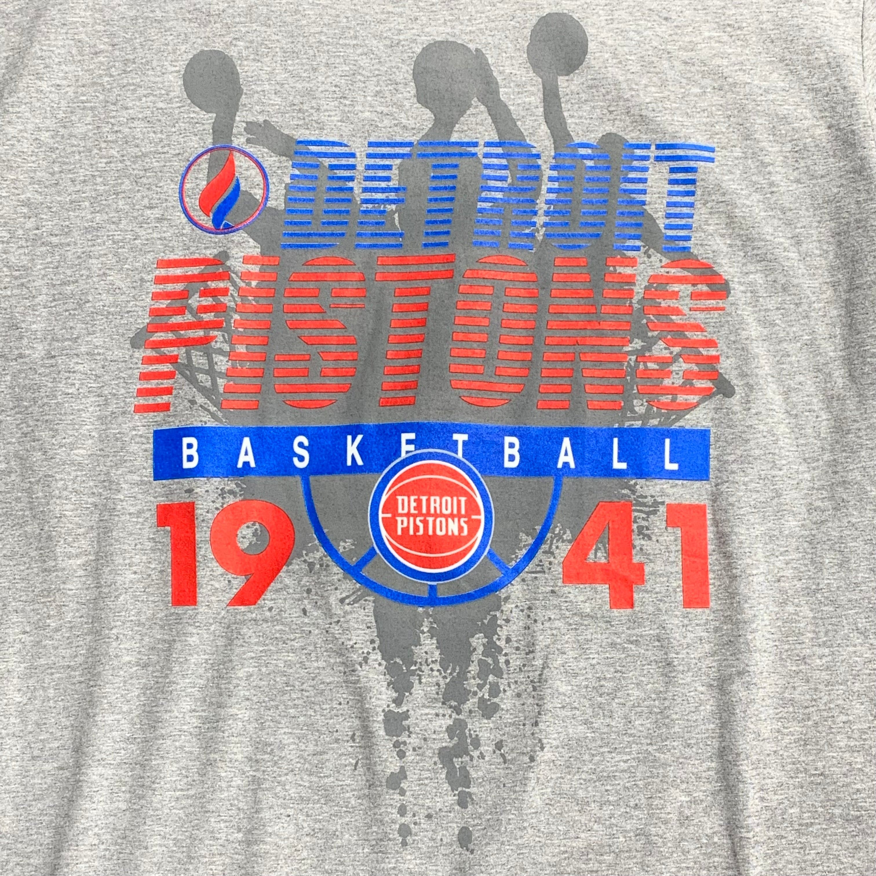 Fisll Est. 1941 Detroit Piston's T-Shirt (Grey) NBA1233 - Image 2
