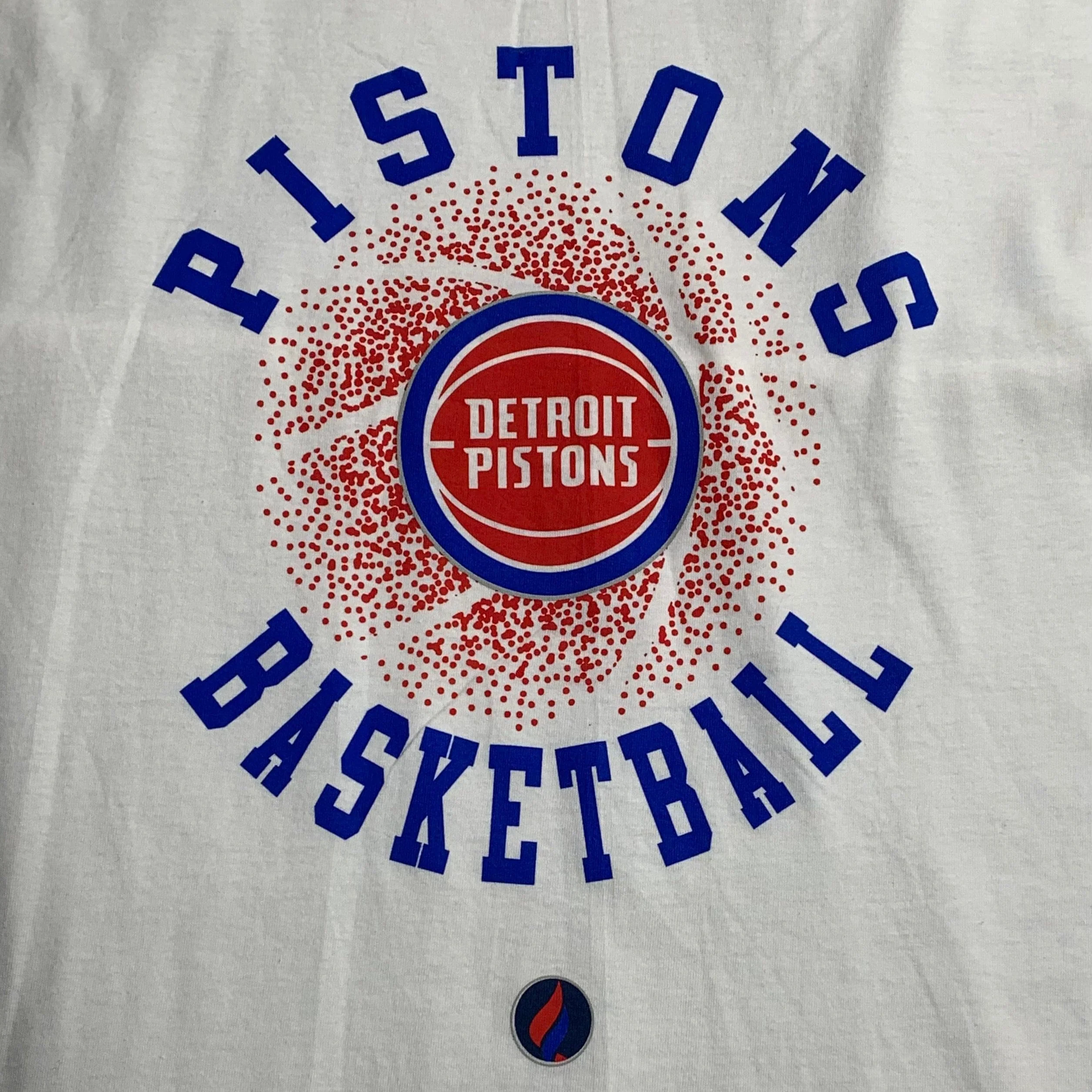 FISLL Piston's Basketball T-Shirt (White) - NBA1244WHT - Image 2
