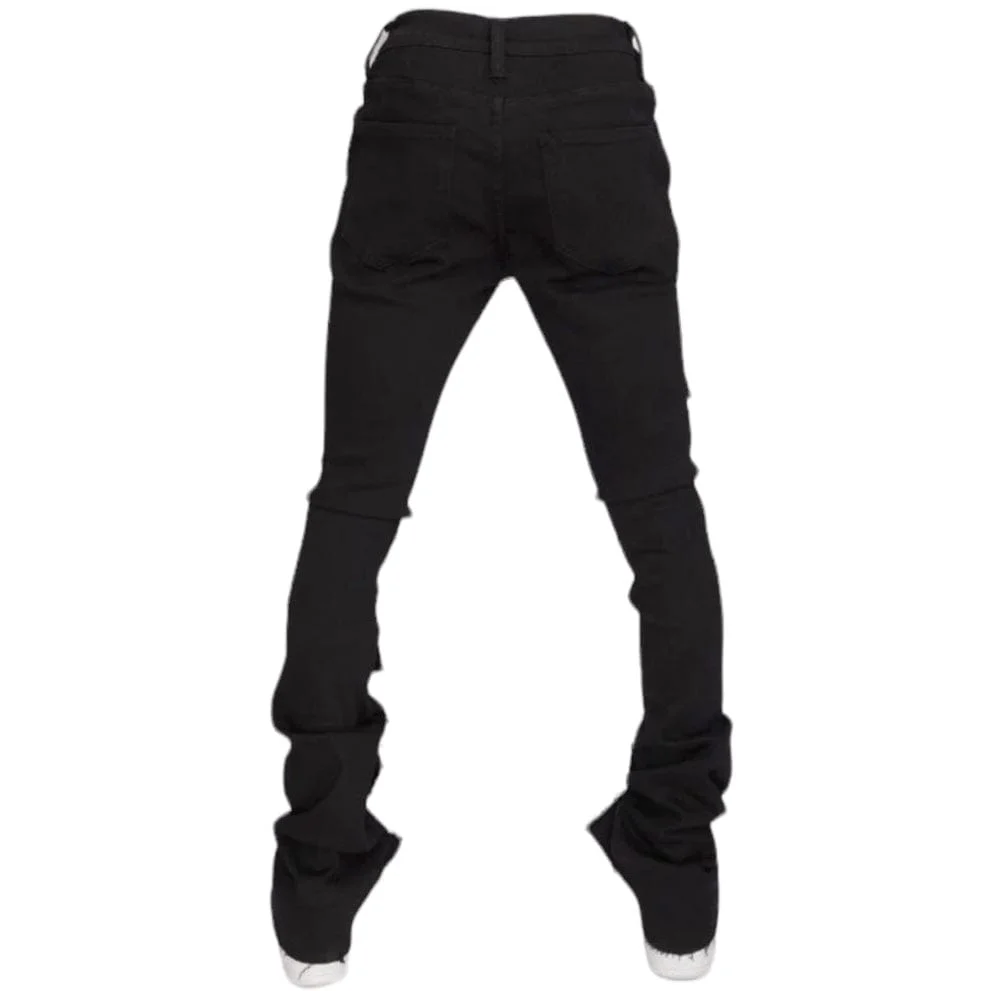 Foreign Brands Politics Super Stacked Cargo Jeans (Jet Black) MARCEL504 - Image 2