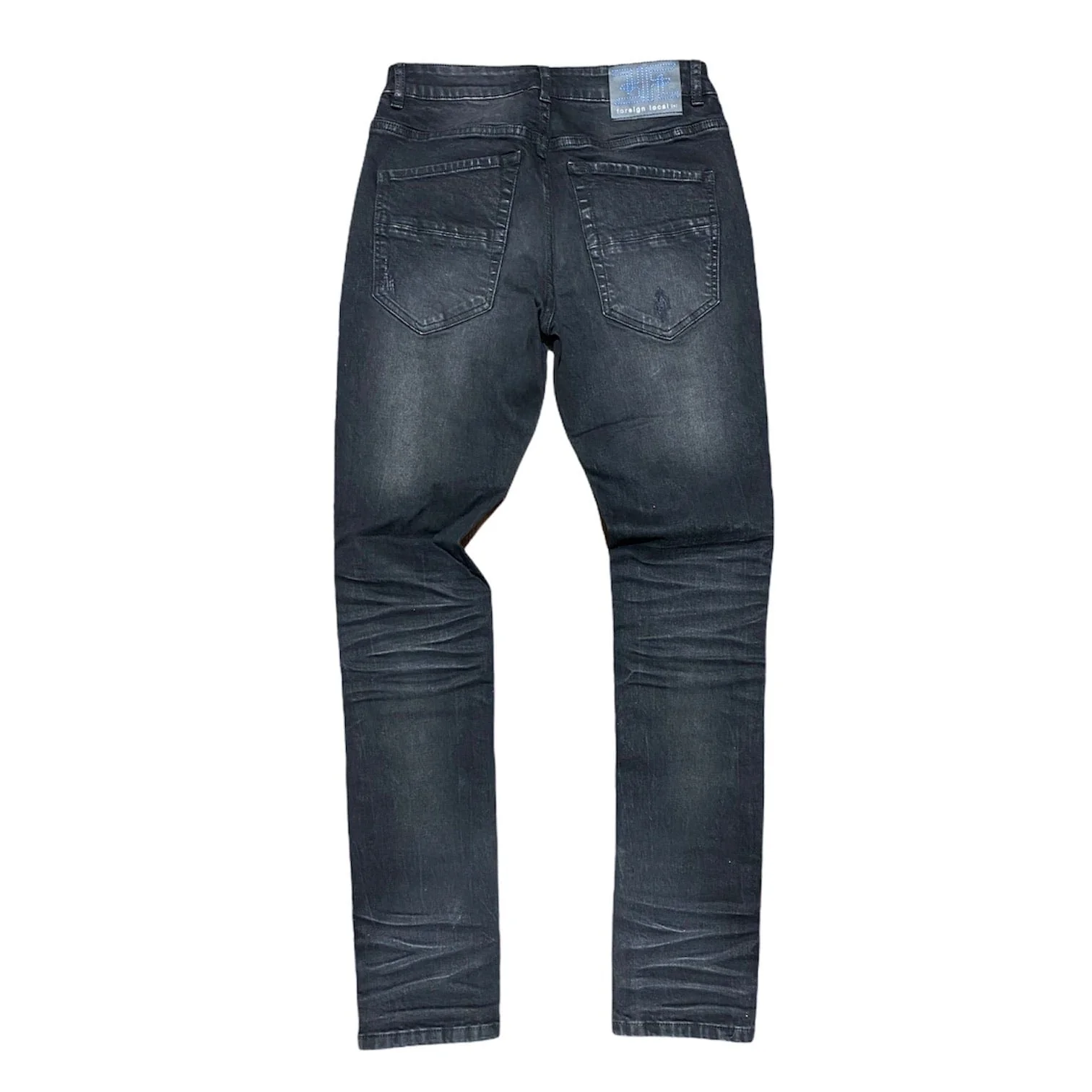Foreign Local Rip and Repair Jeans (Black) FL-190926P - Image 2