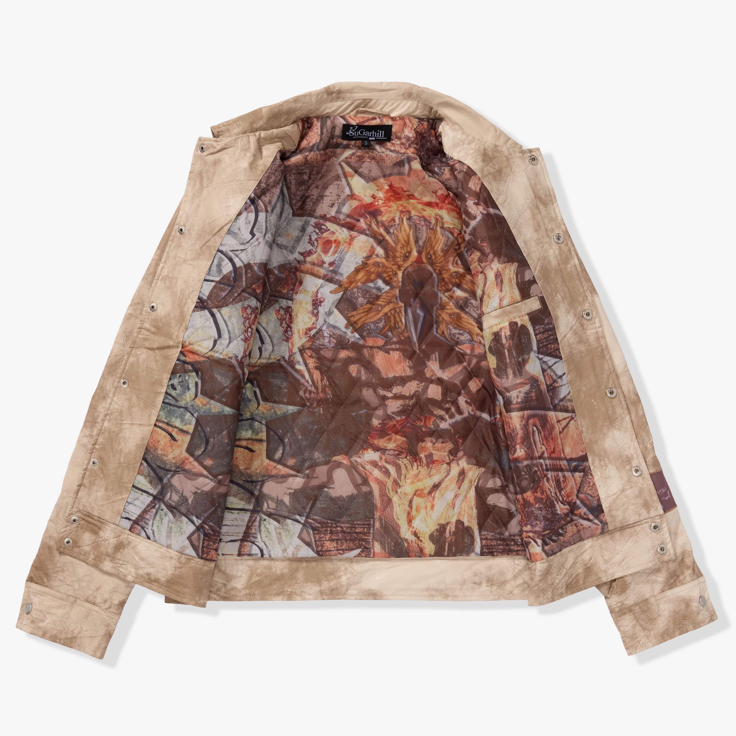 "Franz" Leather Jacket (cracked beige) - Image 10